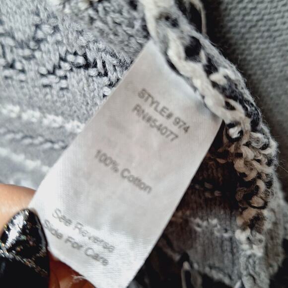 Cabi Prairie Long Duster Cardigan Sweater Fringe Boho Fringe Western 974 Medium - Picture 9 of 11